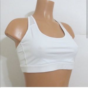 Lululemon Sports Bra Ruched Back/Mesh White